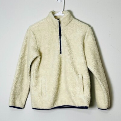 Amazon Essentials Sweater Kids XL Cream Fleece Pullover Quarter Zip Sherpa