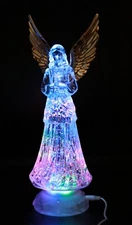 LOCAL PICKUP - LED Light-Up Praying Angel  Snow Globe Figurines Statue