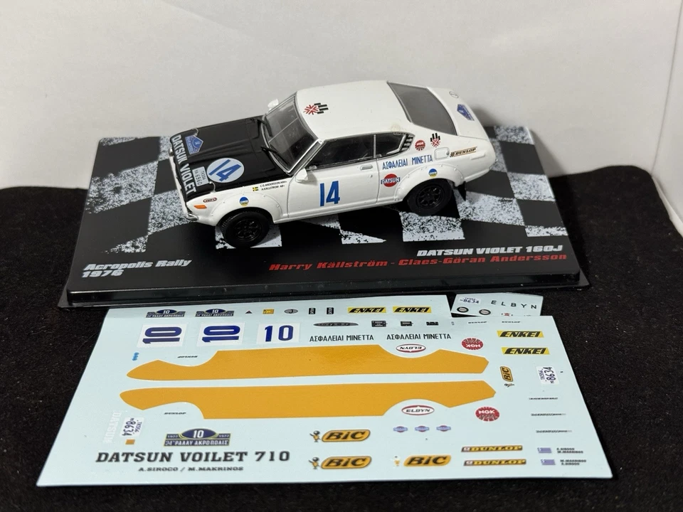DATSUN VIOLET 710 #10 A.SIROCO-M.MAKRINOS ACROPOLIS RALLY 1977 Altaya Tk 1:43 - Immagine 4 di 4