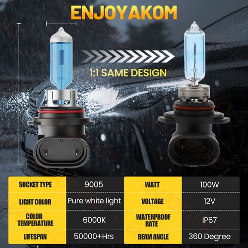 For Chevy Silverado 3500 Classic 2007 Halogen Headlight Bulbs High Low Beam Kit - Picture 9 of 11