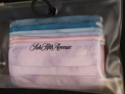 Saks Fifth Avenue 7- Day Cloth Face Mask Set New (Sealed) Multi- Color  (7-pack)
