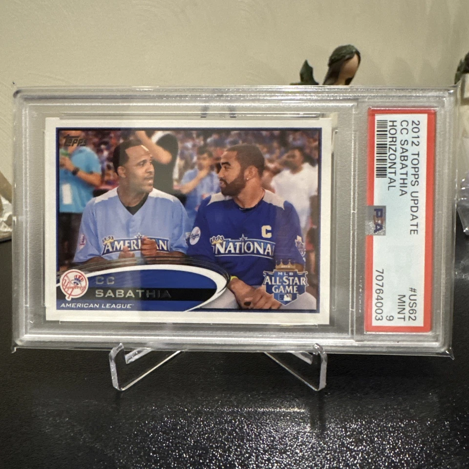 CC Sabathia 2012 Topps обновление ASG вариант изображения SP #US62 с Kemp YANKEES PSA 9 - Изображение 3 из 4