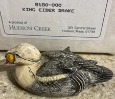 King Eider Drake Duck Miniature Figurine CHILMARK Wildfowl of The World Series