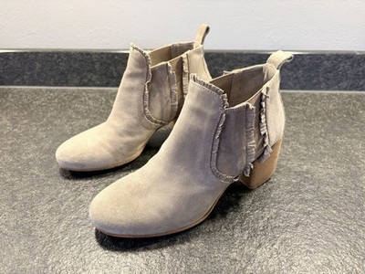 Fru.it Damen Stiefeletten beige grau Gr. 37 Wildleder Ankle Boots