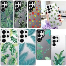 For Samsung Galaxy S26 S24 S25 S23 S22 S21 Laser Cover Phone Case Leave Pattern