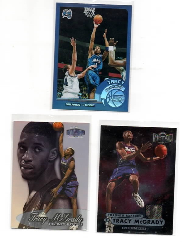 2002-03 Topps Chrome Tracy McGrady Refractor #35/1997-98 METAL #36/1998-99 FLAIR