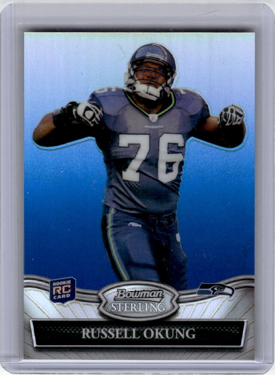 Russell Okung Bowman Sterling #14 Blue Refractor