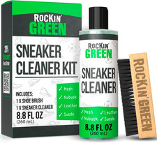 RockinGreen Shoe Cleaning Kit - Shoe Cleaner Sneakers Solution with Brush Inc...