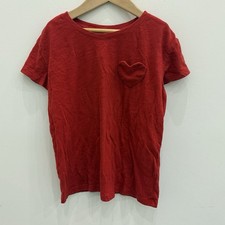 Old Navy Softest Tee Red With Heart Pocket Detail Size Large 10-12