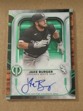 2022 Topps Tribute - Tribute Autographs Jake Burger #TA-JBU Green 91/99 (AU, RC)