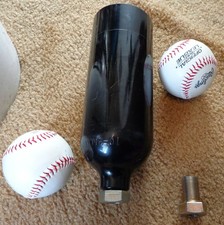 Black 1/2x28 / 5/8x 24 TPI BaseBall Launcher 100+ yards