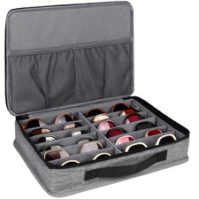 Bukere Sunglasses Organizer Case, Adjustable Slots for Multiple Pairs, Travel...