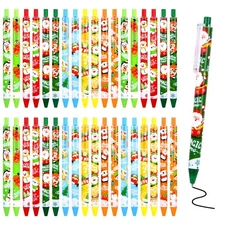 36 Pcs Christmas Rectractable Ballpoint Pens Gifts for Men Women Office School