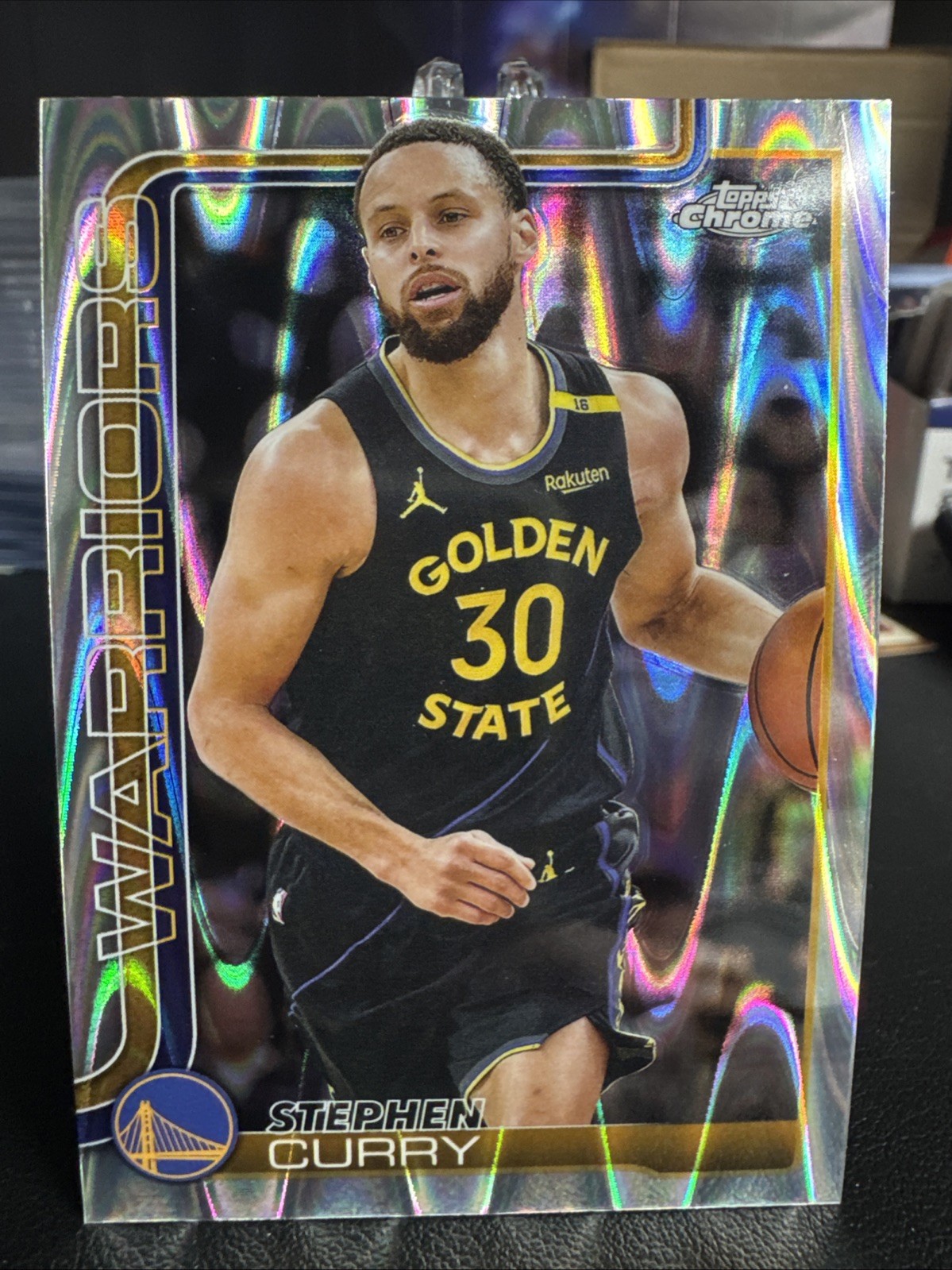 Stephen Curry 2025-26 Topps Chrome Basketball #201 Raywave