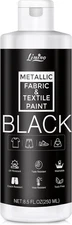 Black Fabric Paint - 250ml Textile Paint Permanent for Textile and Leather Cloth