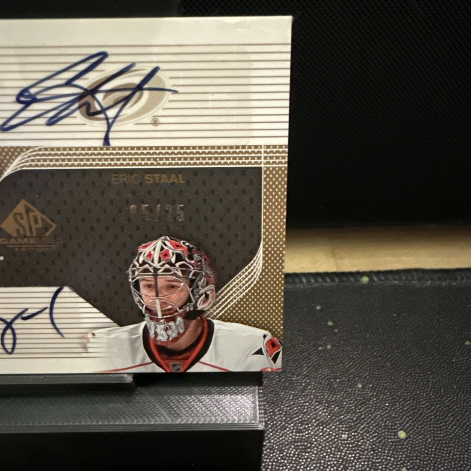 2007-08 SP Juego Usado Edición Extra Significance Eric Staal/Cam Ward/25 Foto 3 de 4