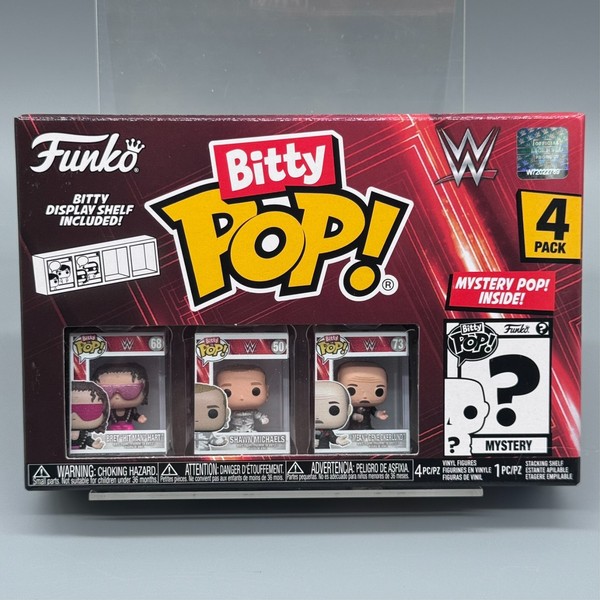 Funko Bitty Pop! Wwe - Bret Hart - Shawn Michaels - Mean Gene - 4Er Pack - Neu-image