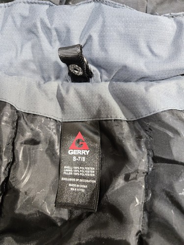 GERRY Double Zip Insulated Ski Jacket Youth Detachable Hood Black Gray Small 7/8 - Picture 6 of 10