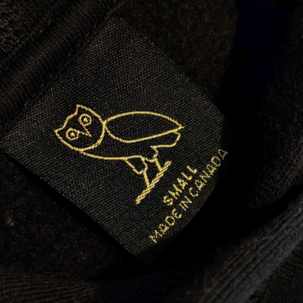 OVO Black OG Hoodie Womens S Oversized White Owl Pockets Octobers