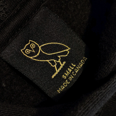 OVO Black OG Hoodie Womens S Oversized White Owl Pockets Octobers