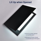 WeChef LED Back Lit Light Menu Holder Cover Folding Double Panel Fits 8"x14" — photo 2
