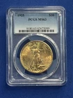 1925 $20 Gold Saint Gaudens Double Eagle Coin PCGS MS63