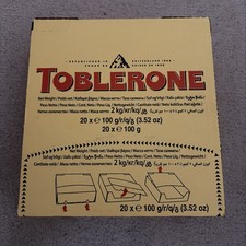 Toblerone Swiss Milk Chocolate with Honey & Almond Nougat 100g ( Box Of 20 ) ✅