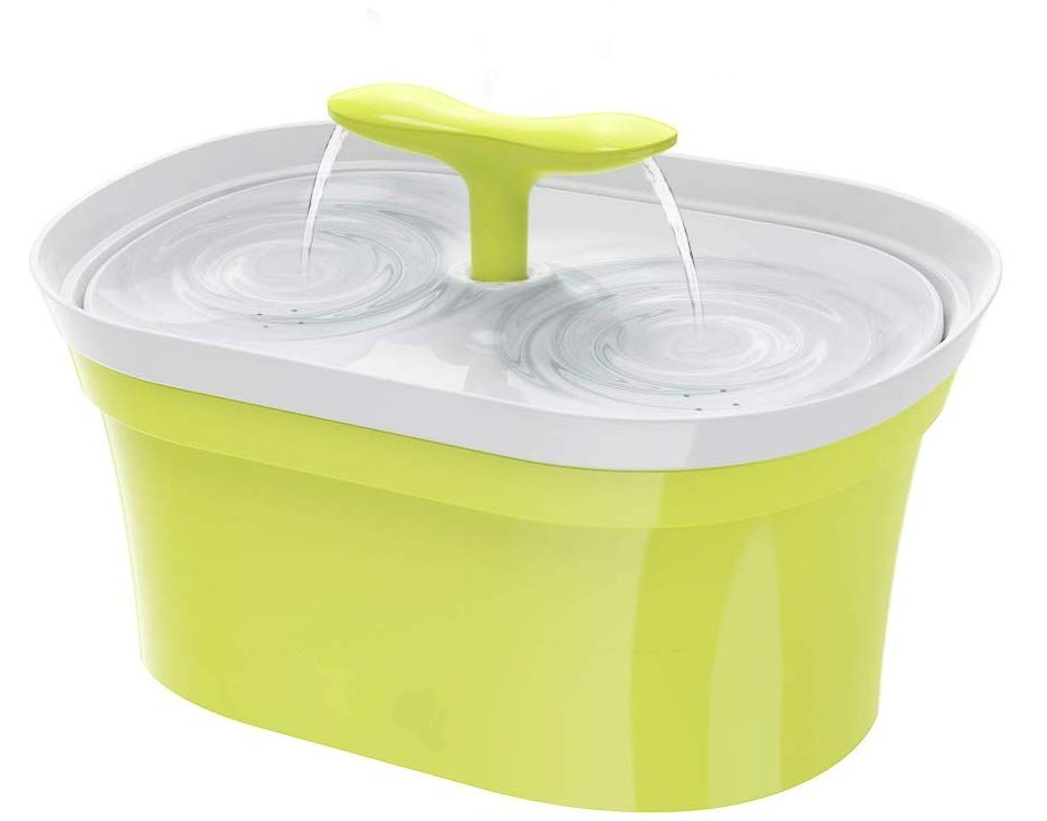 Pet Friend Cat Drinking Fountain 2.8L Twin Spout Large Water Bowl For Cats &Dogs