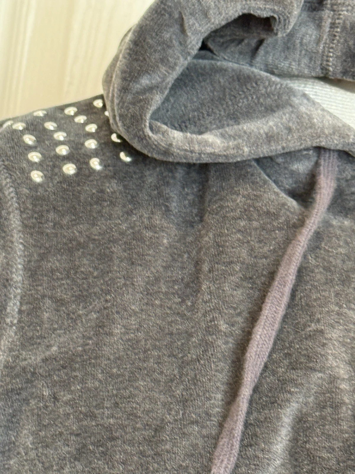 Felpa con cappuccio Michael Michael Kors grigia taglia 1X Stone Embedded PTP 25” in cotone polietilene