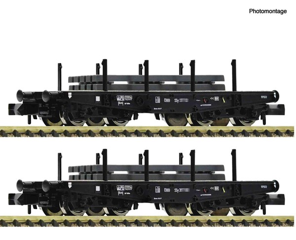Fleischmann 6660134 N 2-Tlg. Set: Schwerlast-Flachwagen, ÖBb, Ep. III-image