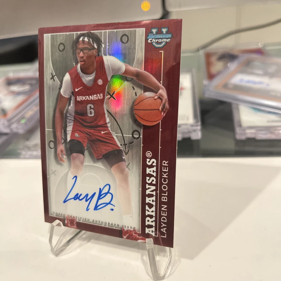 2023-24 Bowman U Chrome LAYDEN BLOCKER On Card Auto Prodigal Playmakers - Image 2 of 4