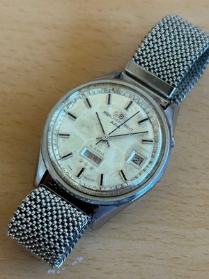 Orient Automatic Watch Silver Day Date Stainless Steel Used