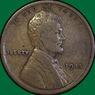 1915 Lincoln Wheat Cent Very Fine VF Coin #36116