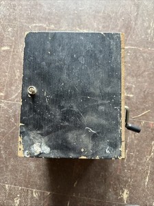 Antique Stromberg-Carlson 3-Bar Telephone Magneto Generator & Wood Box W/ Crank