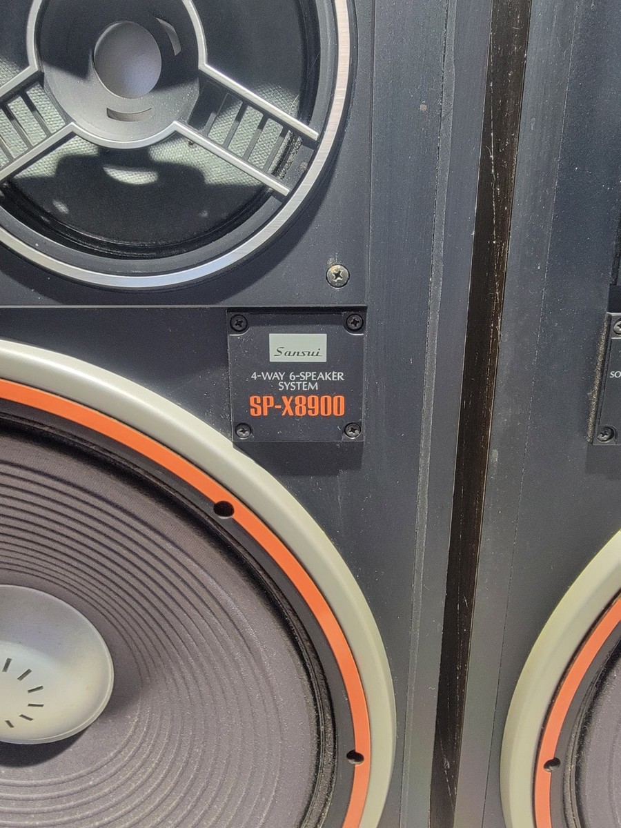 Vintage Sansui Sp-x8900 Speakers 4 Way 6 Speaker System for sale