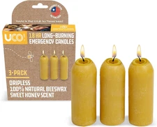 12-Hour Natural Beeswax Long-Burning Candles for  Candle Lanterns and Emergency 