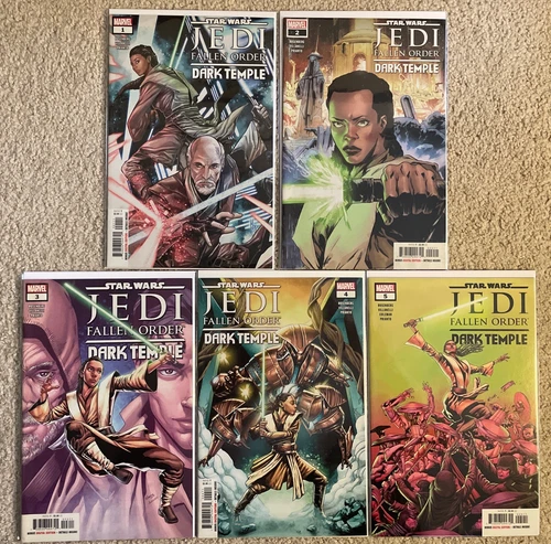 Star Wars Jedi Fallen Order Dark Temple #1-5 Complete Series Set Marvel Comics