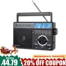 TR629 Portable Shortwave Radio AM FM Digital Radio Recordable TF/USB Senior Gift