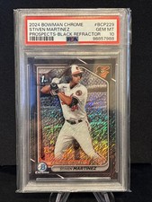 2024 Bowman Chrome-Stiven Martinez Black Shimmer Refractor 3/10 #BCP-229 PSA 10