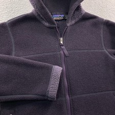 Vintage Patagonia Synchilla Arctic Fleece Hoody Women Small Purple Zip 26315 USA