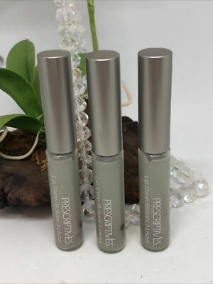 3x Prescriptives Lip Shine Lip Gloss - B/R 11 Toe Shoes (Silver Grey) - New