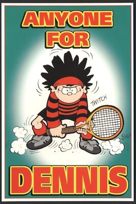 Moderne Postkarte: Beano Comicfigur - DENNIS DIE BEDROHUNG. Kostenloser Versand UK