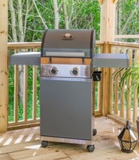Grillstream Classic 2 Burner Hybrid BBQ (Gas / Charcoal) - Matte Grey