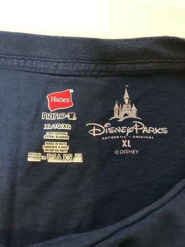 Mickey Mouse Disney Parks Hanes Graphics T-Shirt XL Blue 100% Cotton - Picture 3 of 9