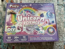 Playz Unicorn Slime & Crystals 100+ Science Experiments Kit Gift for Girls & to
