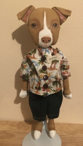 Made To Order Dog Doll, Folk Art Doll, Pet Art, Primitive Doll, Whimsical - Picture 4 of 14