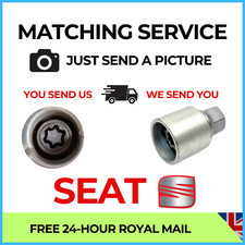 ORIGINAL SEAT LOCKING WHEEL NUT KEY, WHEEL BOLT MATCHING SERVICE, UK SELLER