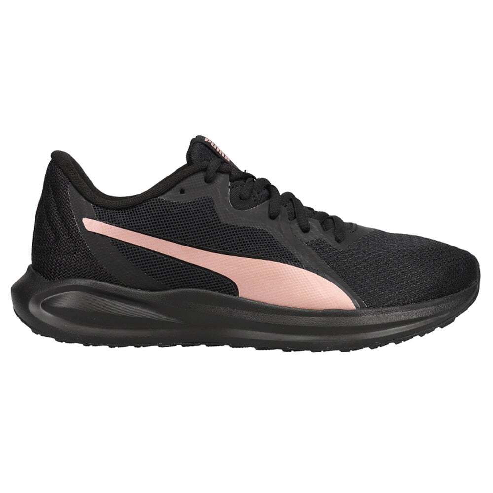 PUMA Twitch Runner Running  Womens Black, Pink Sneakers Athletic Shoes 37755806