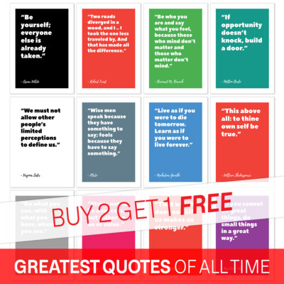 GREATEST ZITATE POSTER Wandbild Kunstdruck Poster Motivation Inspirierend