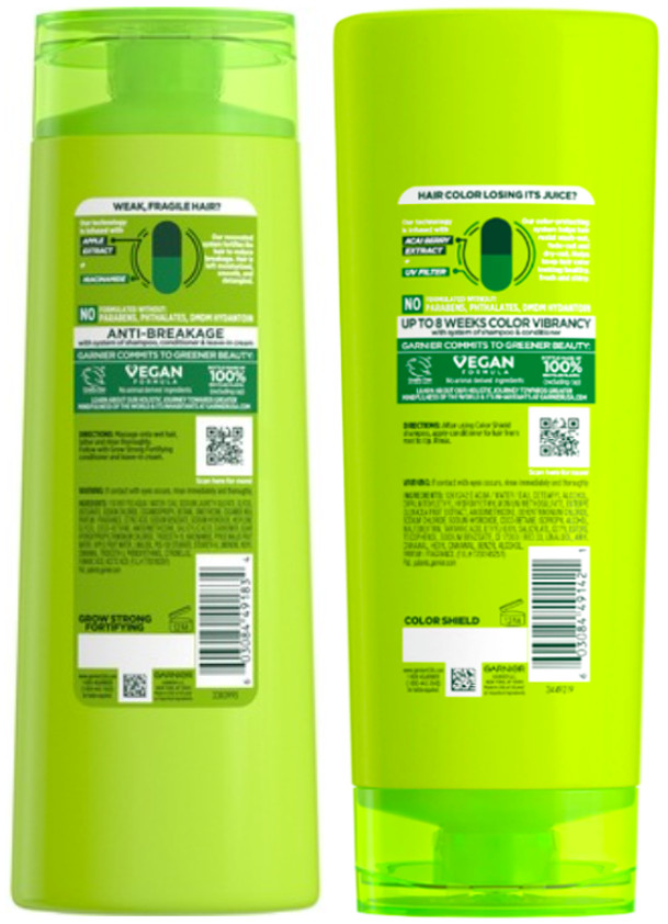 2 Garnier Fructis Grow Strong Fortifying Shampoo + Conditioner 12.5oz + 12oz
